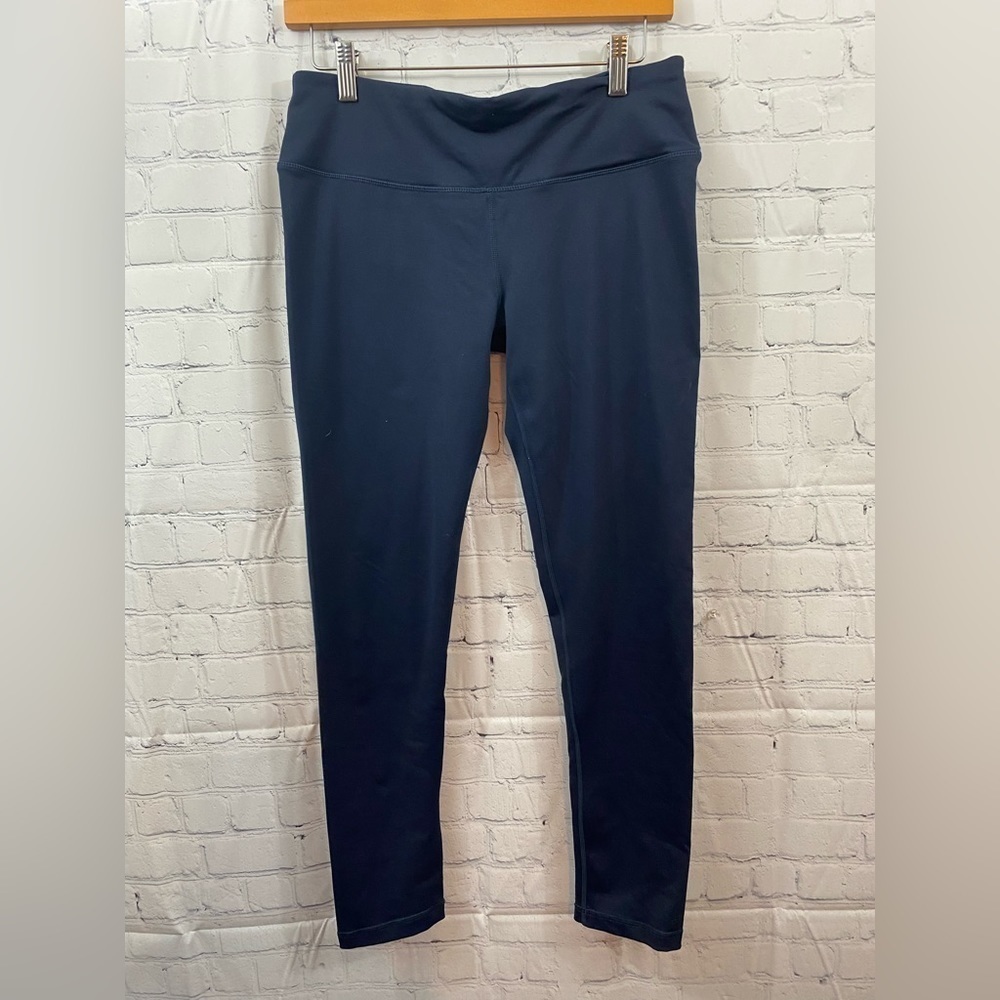 90 Degrees by Reflex Womens Size Large Navy Blue Workout Exercise Yoga Leggings - Picture 1 of 7
